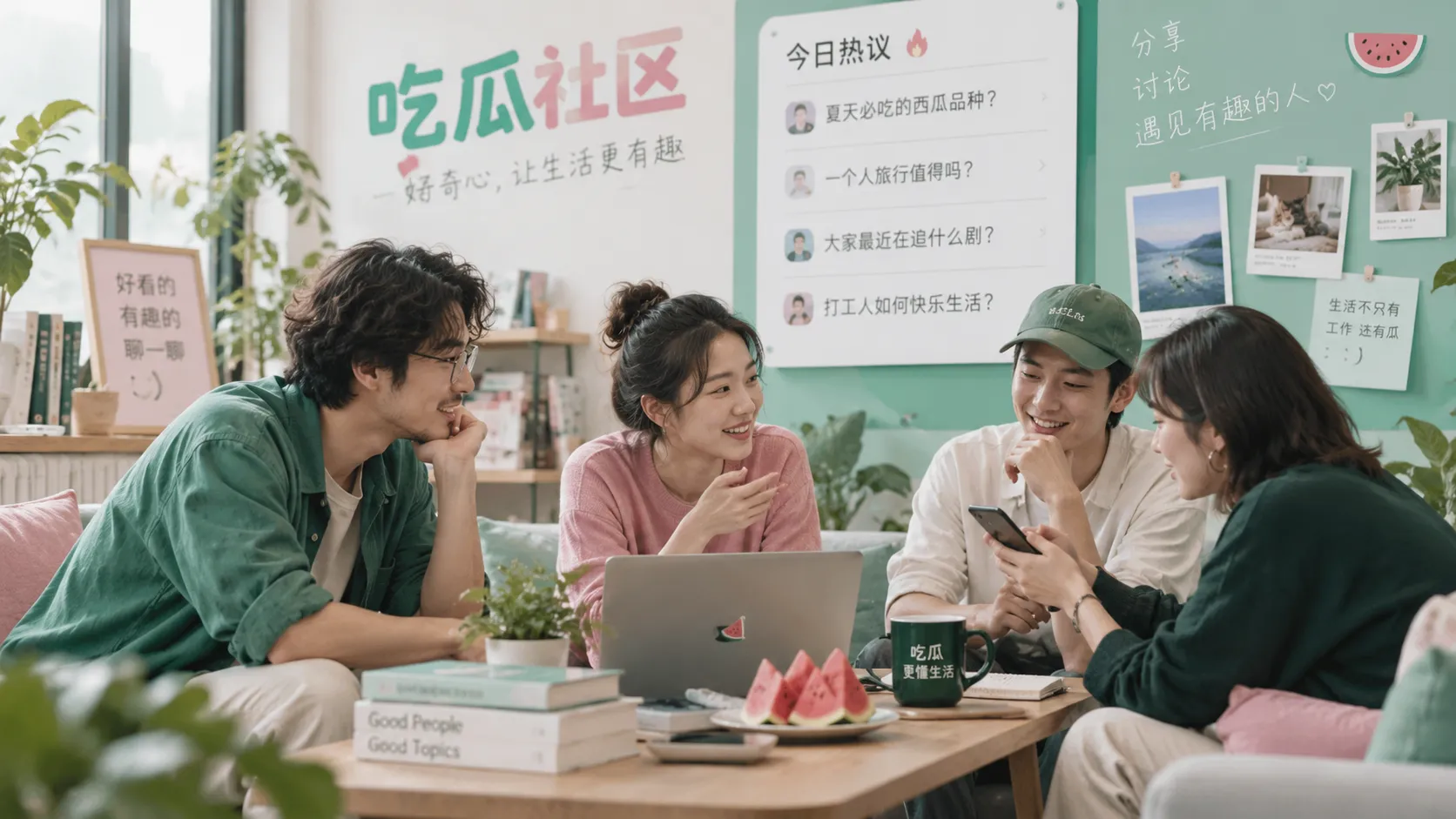 社区讨论与内容发现视觉